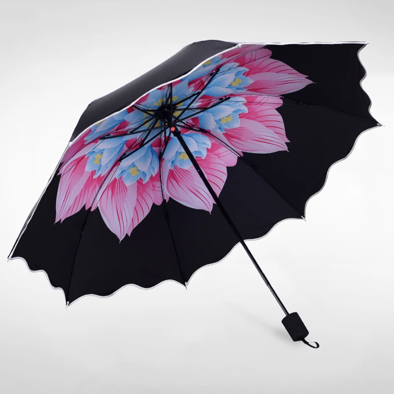 2019 новый модный Креативный цветочный складной зонт с сильной функцией