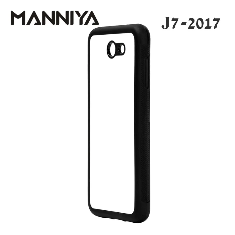 Manniya Blank резина для сублимации ТПУ чехол для Samsung Galaxy J3 J4 J5 J6 J7 J8 с Алюминий вставки 10 шт./лот