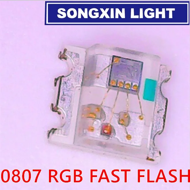 3000 шт. мигающий светодиодный SMD диод 0805 RGB тока диода вспышки Alto Brilho 0807