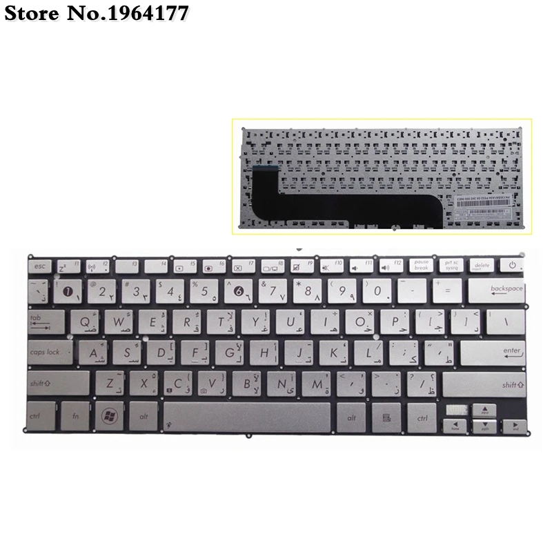 Арабская клавиатура для ноутбука Asus Zenbook UX21E без рамки MP 11A93A06528 Клавиатура AR layout