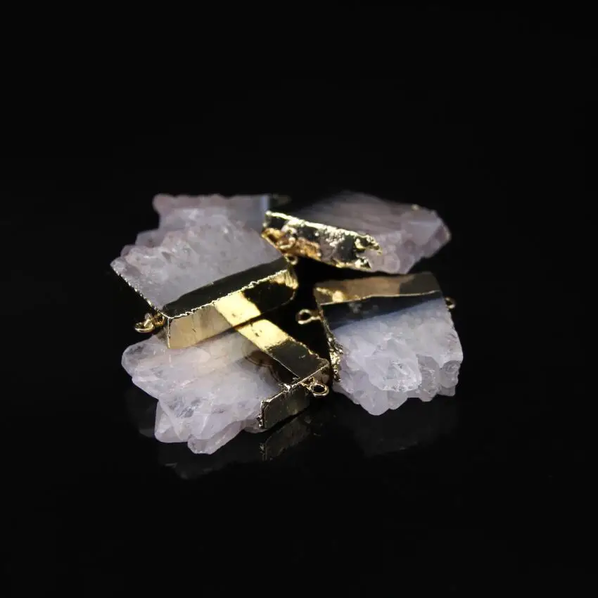 5 шт. натуральные бриллиантовые металлические разъемы позолоченные