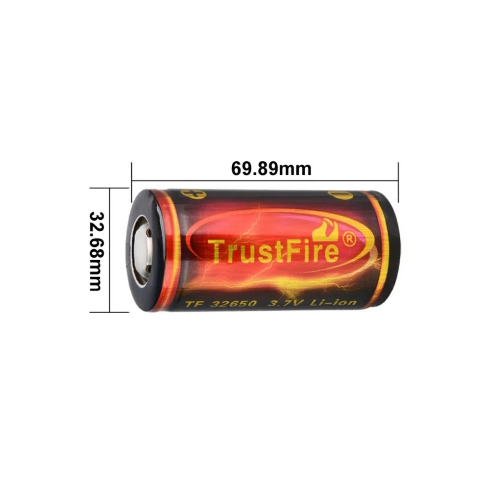 TrustFire 6000 мАч 3 7 в 32650 литий-ионный перезаряжаемый аккумулятор с защитой PCB