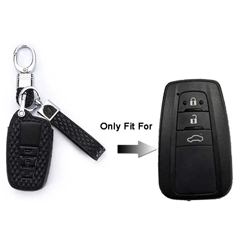 Кожаный чехол для автомобильного ключа Toyota chr Land Cruiser Prado Camry Prius Корона C HR Fortuner 200