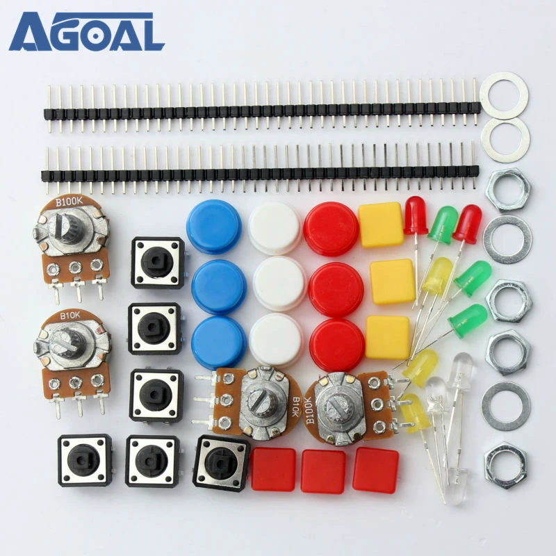 

Electronic Parts Component Resistors Switch Button Kit