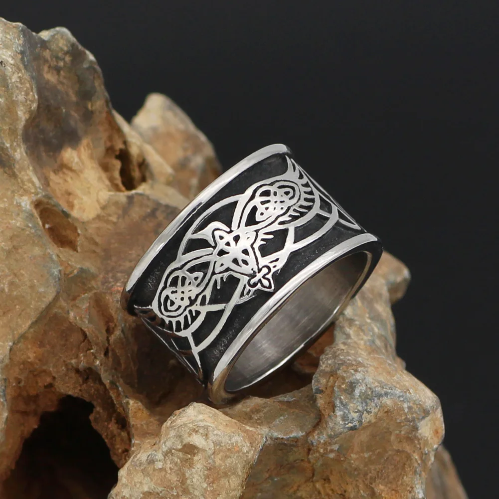 Скандинавский Викинг odin Ворон узел волк кольца-Амулеты с valknut Подарочный