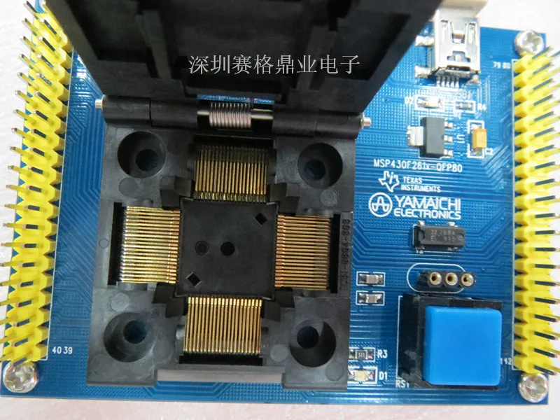 Оригинальное тестовое сиденье TI IC MSP430F261X горящая программа MSP430F261x гнездо Adapte QFP80 |