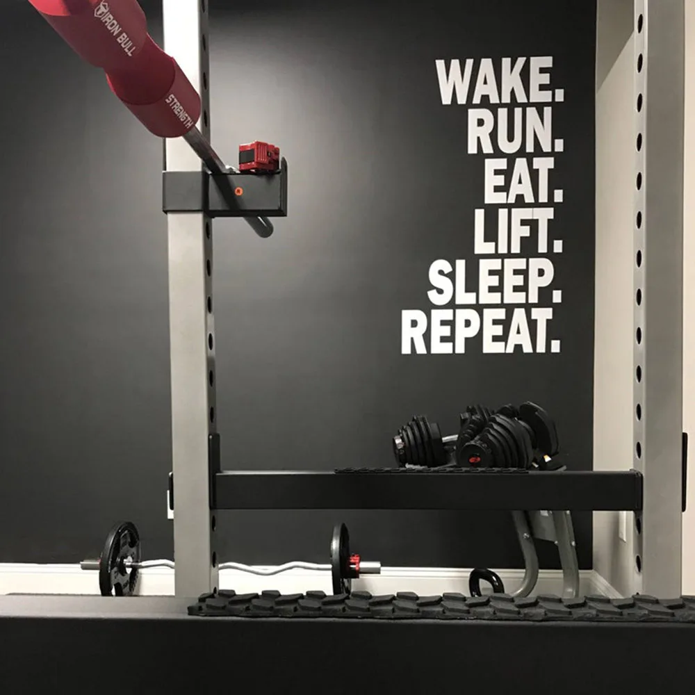 Фото Идеи спортзала виниловая наклейка на стену Remodel Wake Run Lift Eat Sleep Repeat Настенная