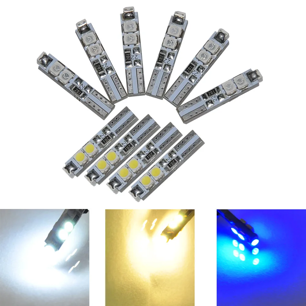 10 шт. белый теплый белого и синего цвета 58 70 73 74 T5 5SMD 3528 Светодиодный приборной