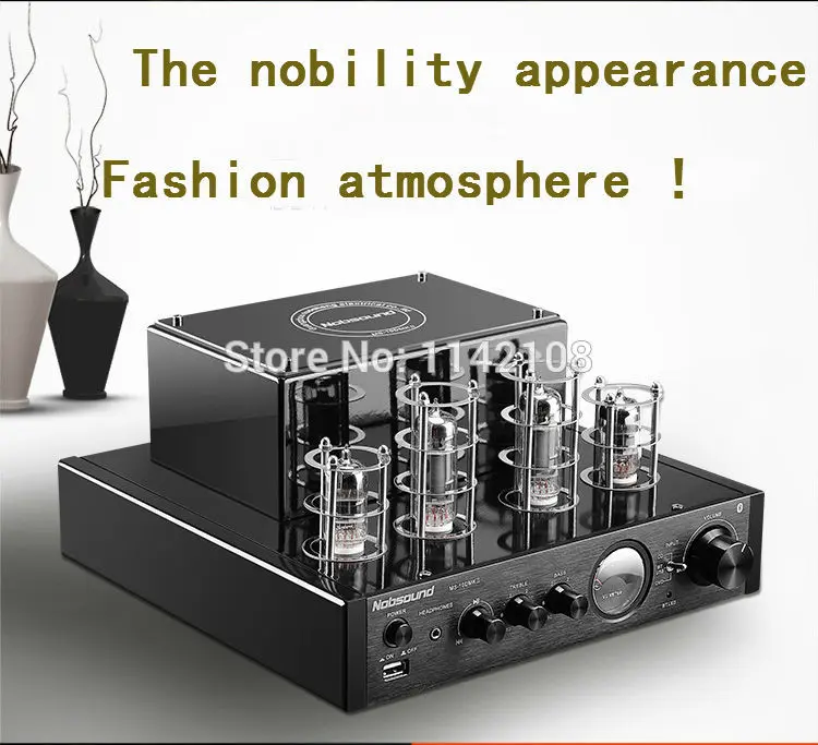 Черный Nobsound MS-10D MKII Bluetooth/USB/Наушники Hi-Fi стерео усилитель аудио 25 Вт * 2 вакуумный