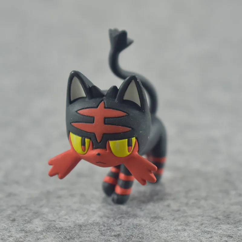 FMRXK 4~ 7 см аниме мультфильм Солнце Луна Rowlet Litten Popplio Tapu Koko Rotom ПВХ Фигурки игрушки Модель Коллекция для детей