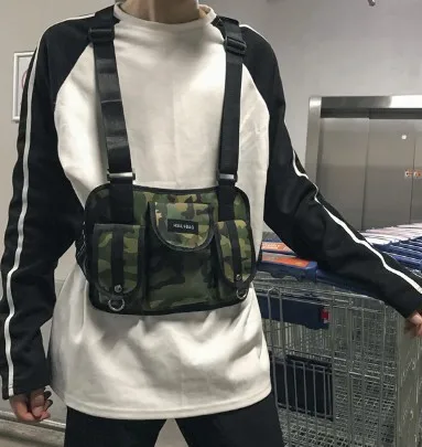 Хип хоп Канье Уэст стрит ins популярный стиль нагрудная установка Военная