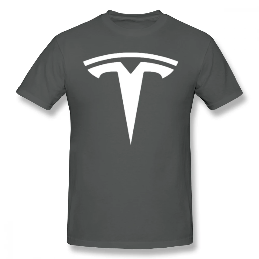 Elon Musk футболка с логотипом Tesla Whiteu002FRed футболка и чехол для телефона Мужская футболка с коротким рукавом Милая 6xl 100 хлопковая футболка - Цвет: Dark Grey