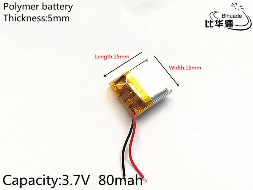 10 шт. литий-полимерные аккумуляторные литий-ионные элементы 3 7 в 80 мАч 501515 для Mp3 Mp4