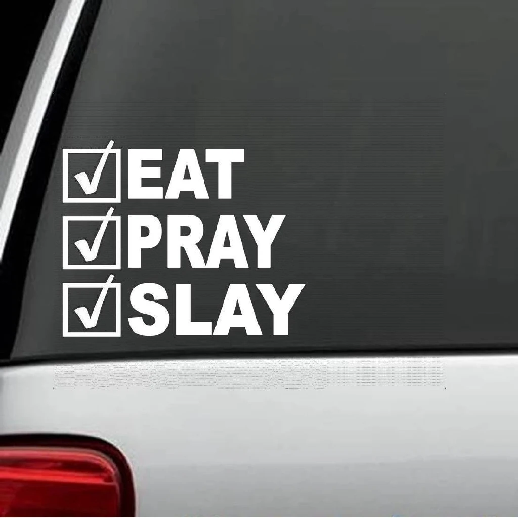 Eat Pray убить наклейка Стикеры ноутбук для тренировок Подъема Окна 15 см|Наклейки