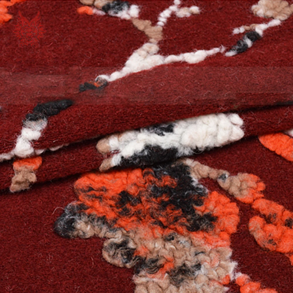 Дизайнерский американский стиль 3D Цветочный Жаккард кашемировая шерстяная