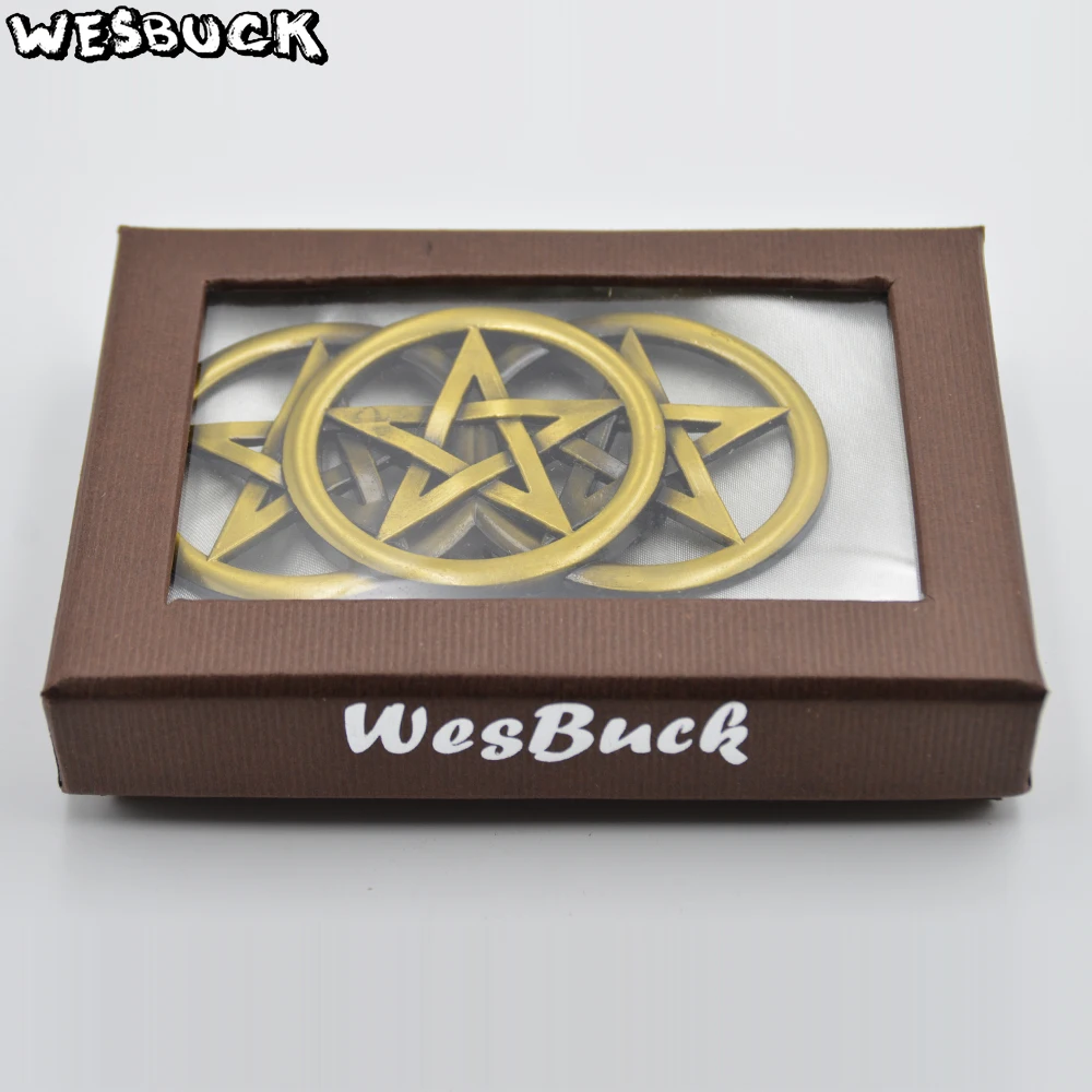 Фото Пряжка для ремня с цепочкой и пятиугольным сердечком от бренда WesBuck для мужчин, женские пряжки, ковбойская, ковбойская, модная пряжка для рем... №4