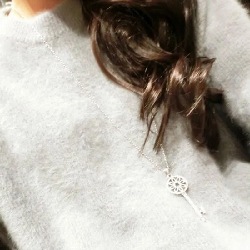 Винтажный новый модный брелок Посеребренная цепочка чокер массивное женское