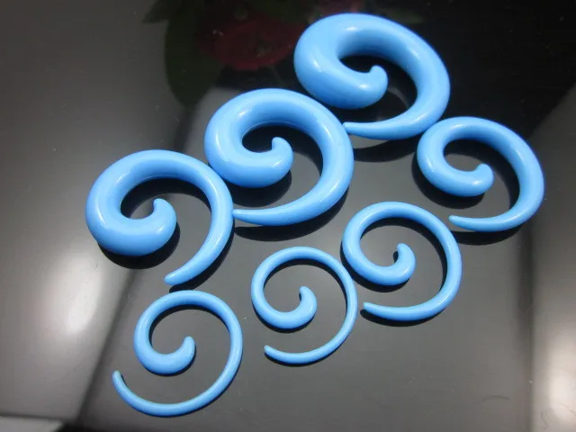 16 шт. микс 8 размеров акриловые спиральные конусные затычки для ушей туннельные