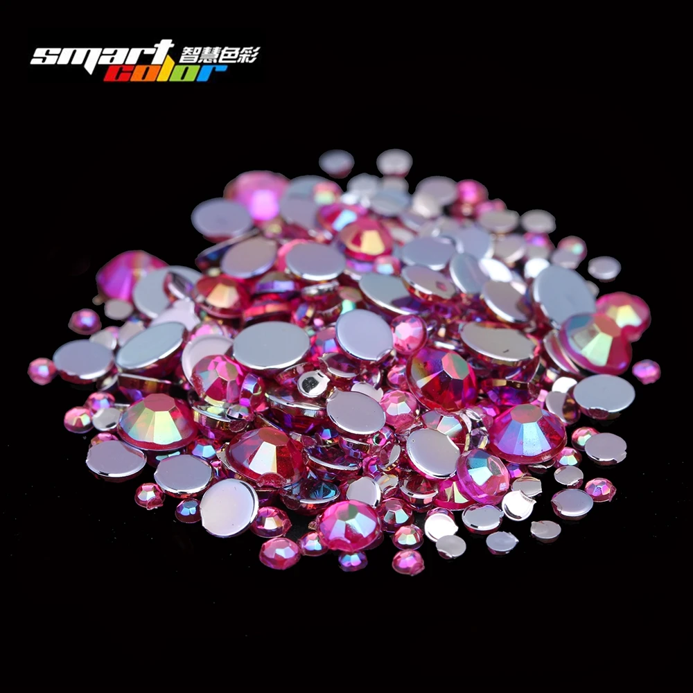 Смарт цвет акриловые стразы розовый AB обувь украшения одежды сверкающие новые