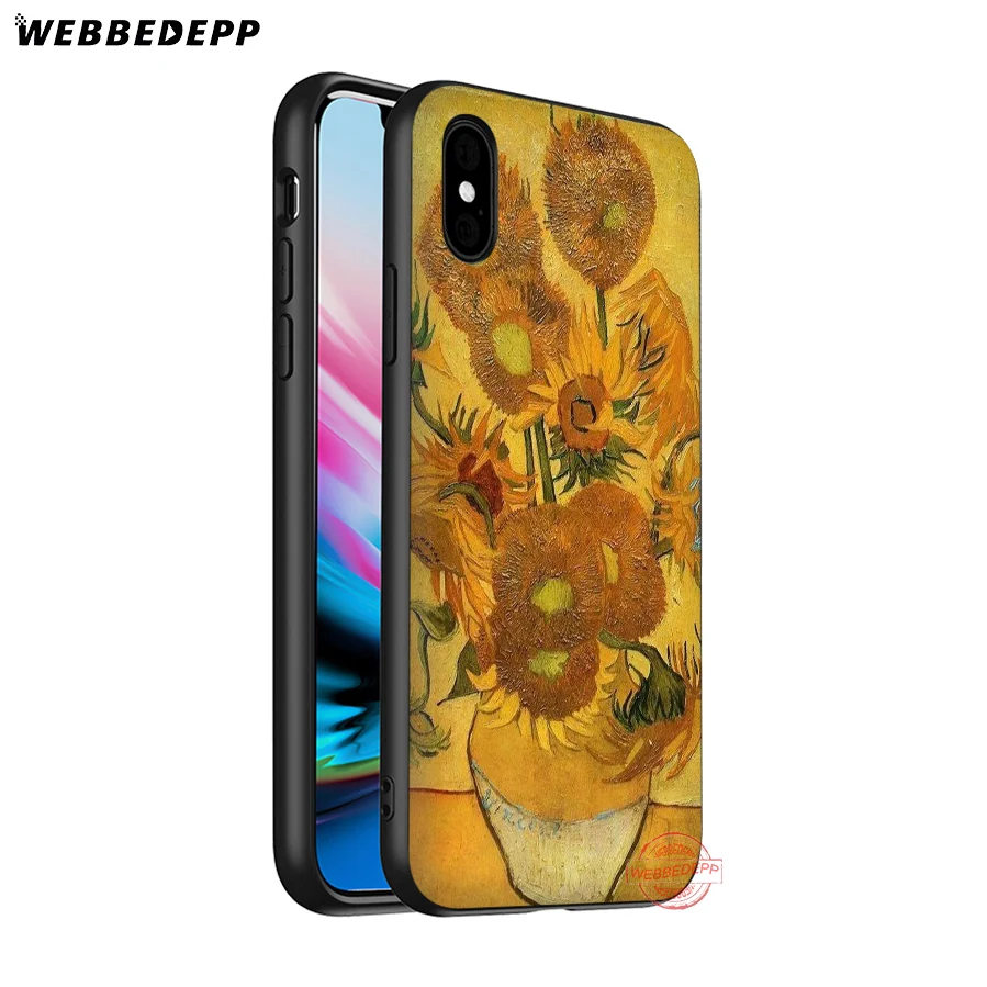 Мягкий силиконовый чехол WEBBEDEPP Vincent Van Gogh Sunflower для iPhone 8 7 6S 6 Plus 11 Pro XS Max XR X 5 5S SE |