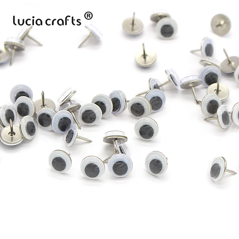 Распродажа! Lucia crafts 30 шт. 10 мм мультфильм Wiggly Googly Eyes Pushpin металл ремесло Офис Школьные принадлежности DIY ручной работы материал CH1221