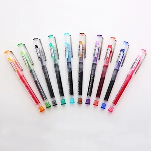 1 шт., высокое качество, прямые, Жидкостная игла Тип Цвет ручка воды Гелевые Ручки пластиковая шариковая ручка школьные канцелярские товары