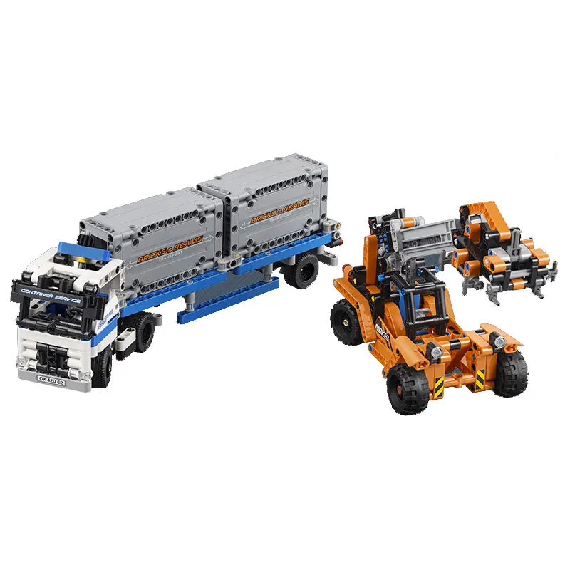 Конструктор Technic, комбайн, набор 1107 шт, кирпичные модели, строительные блоки, игрушки для детей, сборная техника, автомобильный блок - Цвет: No Box2