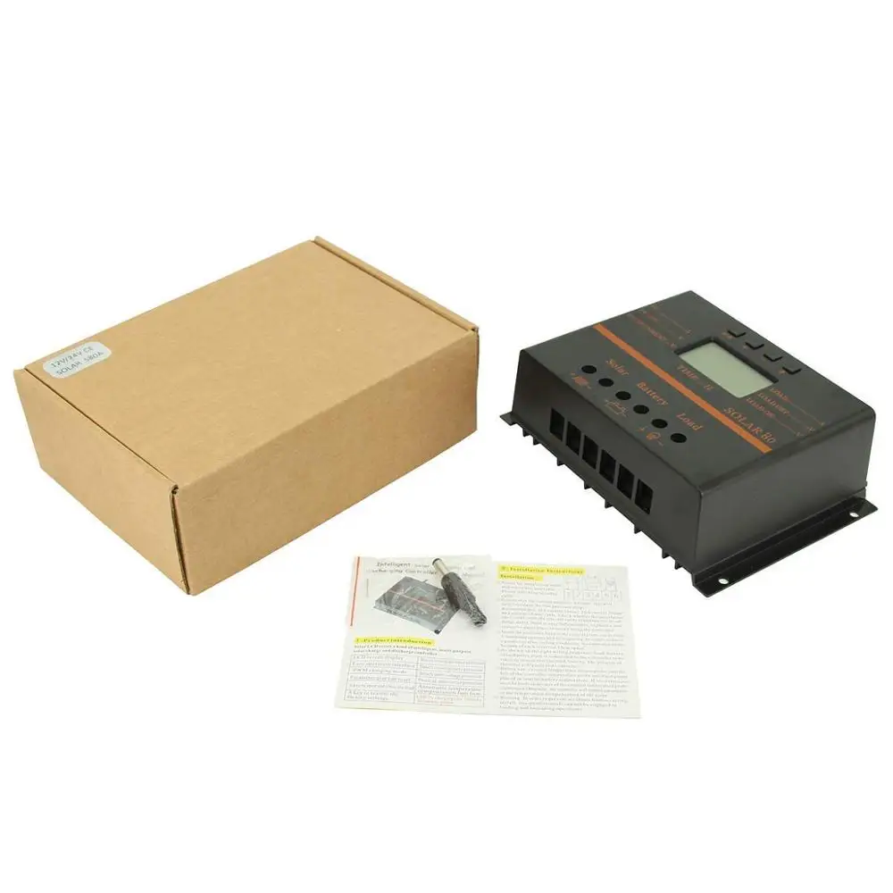 PowMr 60A 80A PWM Solar Charge Controller 12V 24V Auto Battery Controllers Light Timer Control Regulator|control briefs|controller for android