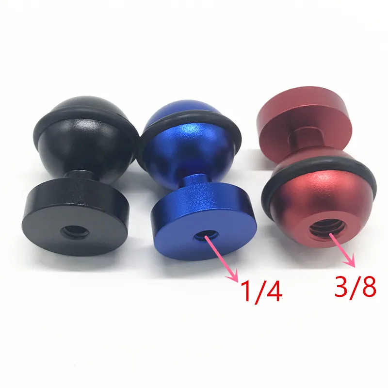 1 inch diving light ball Head with 1/4 to 3/8 female digital camera stud hole for gopro camcoders dslr underwater photography |