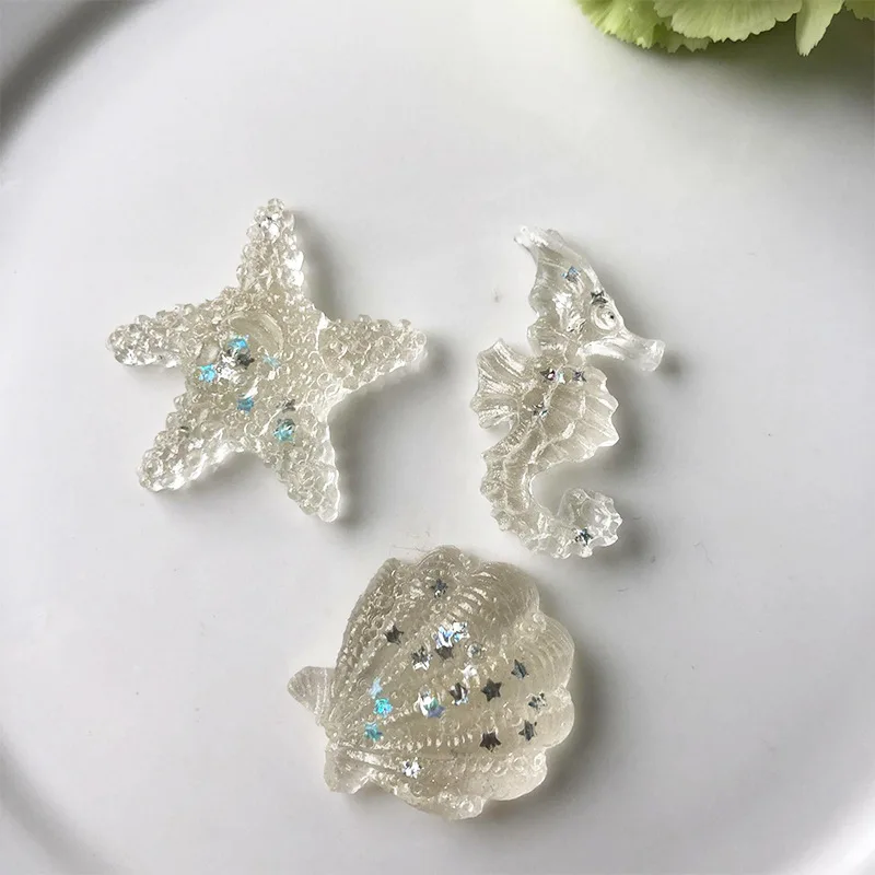 Marine Life Silicone Chocolate Mold 3D Seahorse Shell Starfish Shaped Fondant Molds Creative Cake Decorating Moulds | Дом и сад