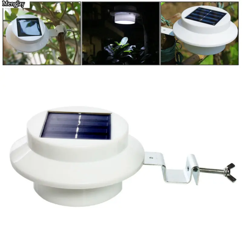 1x3 светодиода с датчиком освещения питанием от солнечной батареи забор солнечные