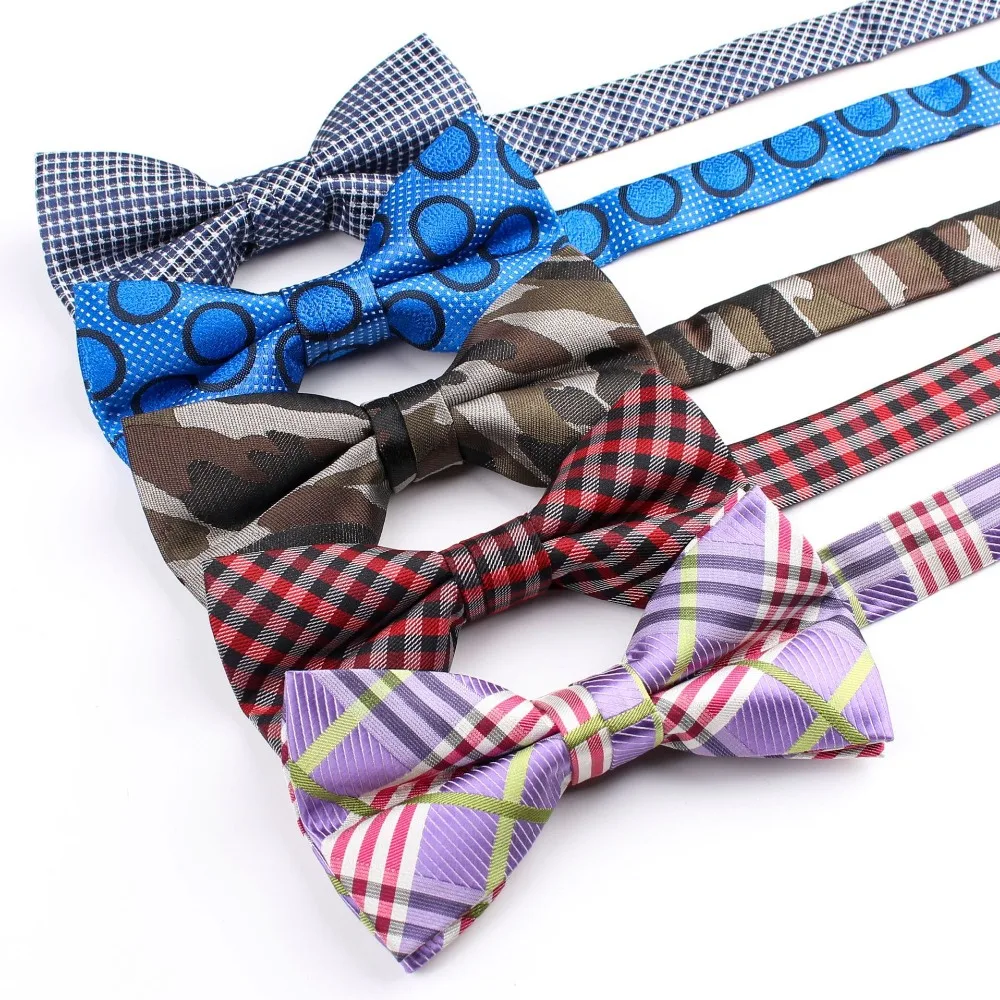Разноцветные галстуки бабочки из полиэстера с бантом новый дизайн клетчатые