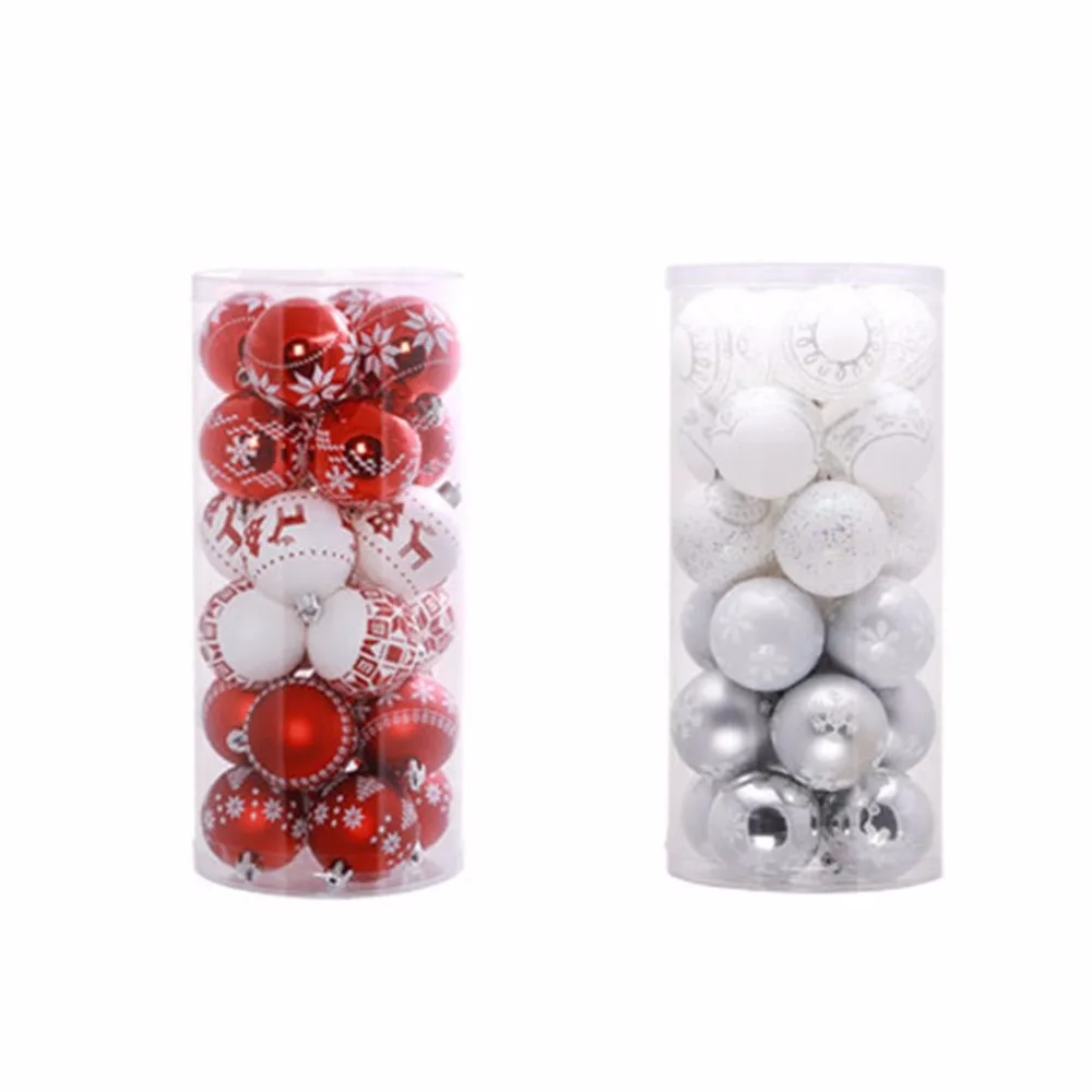 24PCS/Bucket 6cm Christmas Tree Ball Baubles Party Wedding Hanging Ornament Decoration Supplies For Home Decor | Дом и сад