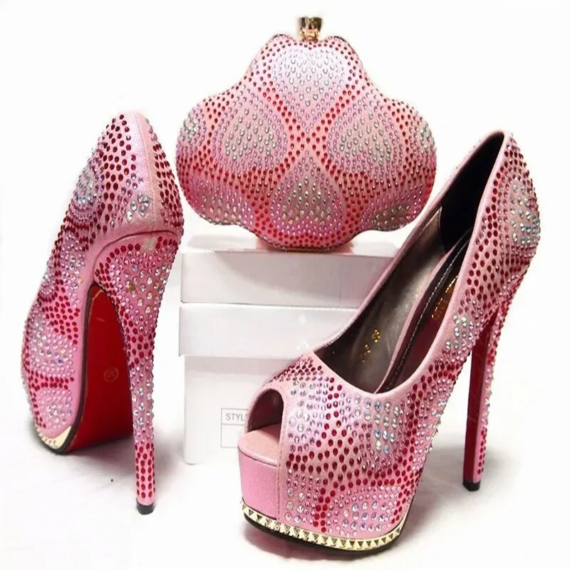 JA10-4 Фиолетовый Мода Африканский Свадьба Насосы И Мешок Новые Итальянская Обувь