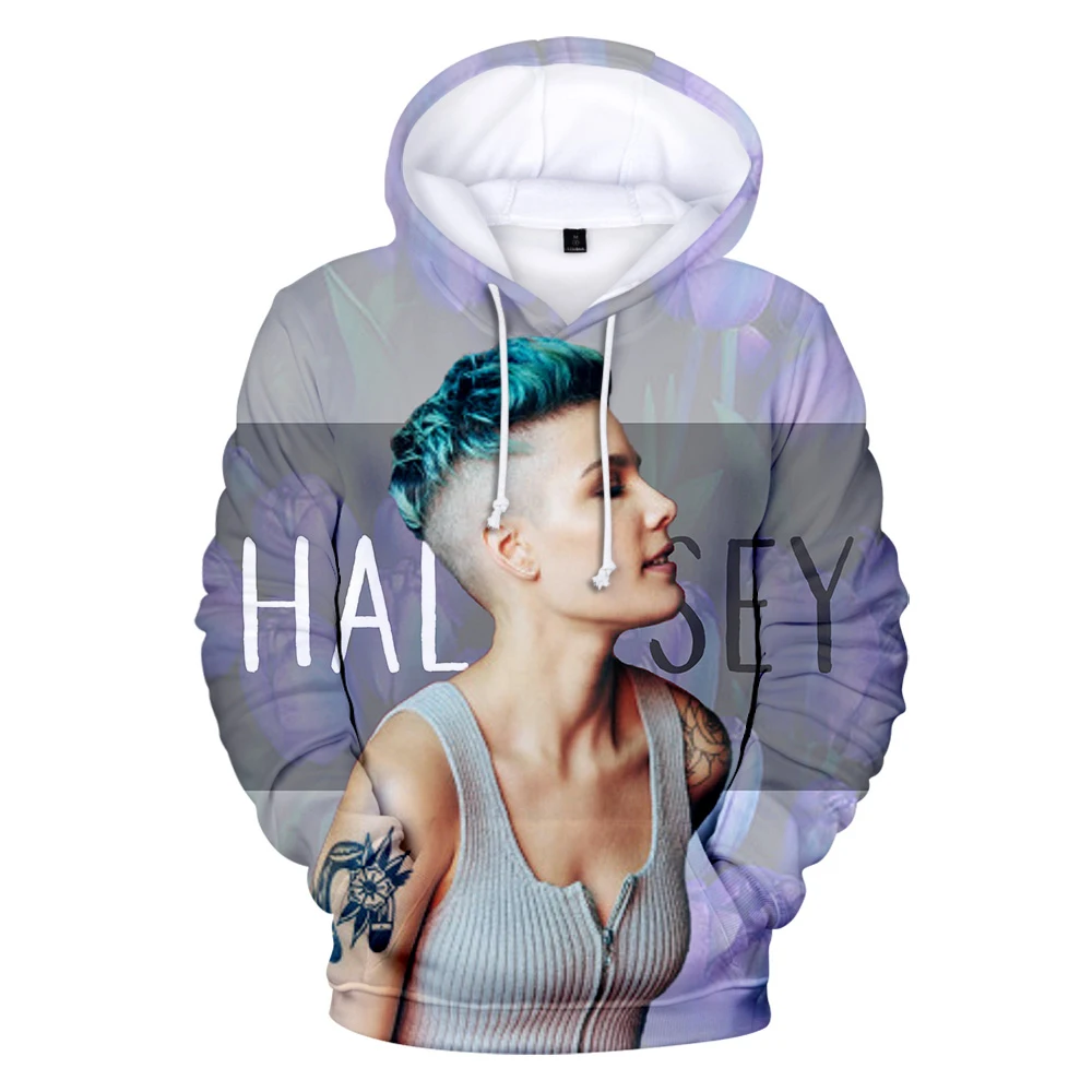 Толстовка с капюшоном Halsey 3D карманом рукавами для мужчин и женщин новая 2019 |