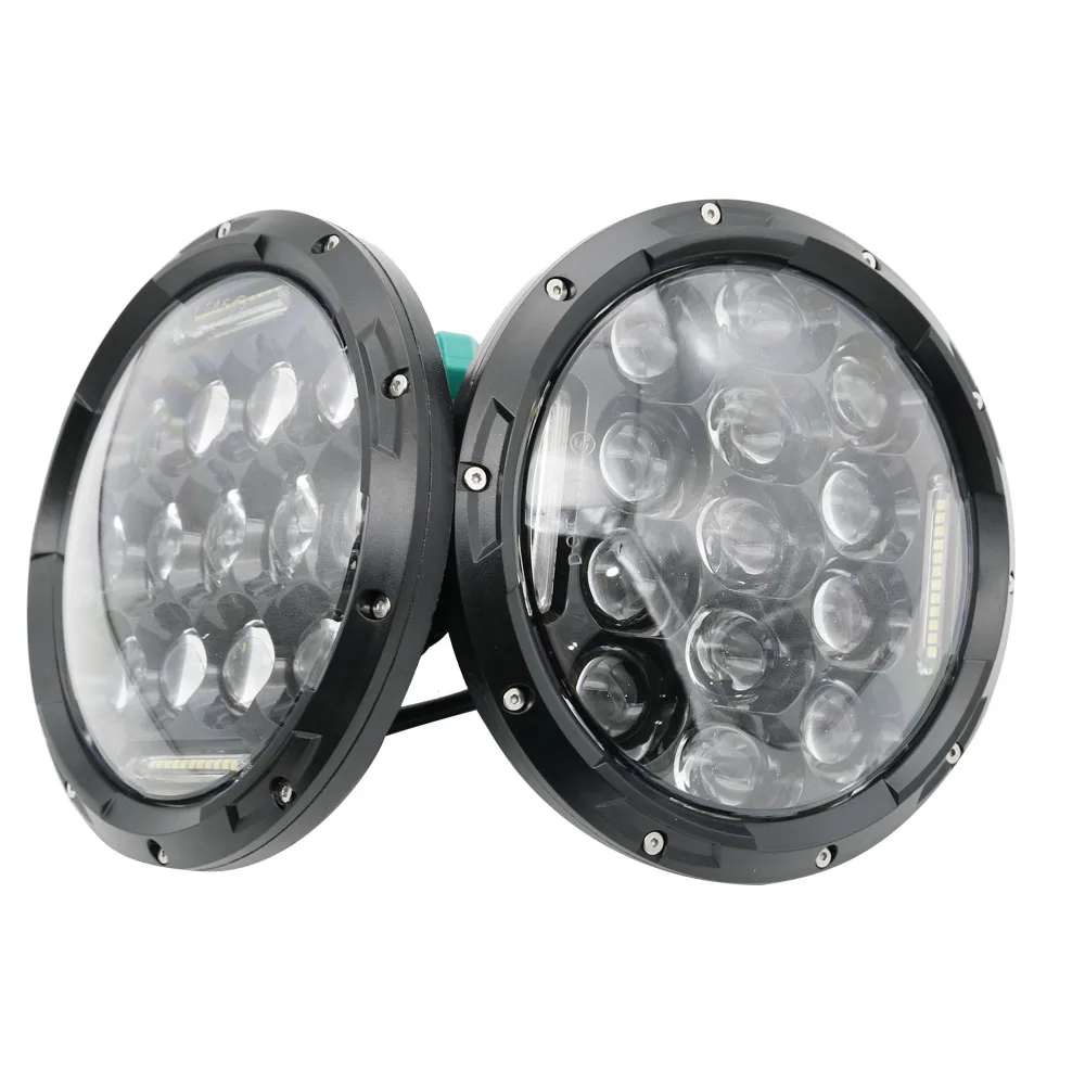 75W Black Из CN) " светодиодный DRL фары для ваз 2101 7" фары w Halo Кольцо Янтарный указатель поворота для Лада Нива 4x4 suzuki samurai - Цвет: 75W Black