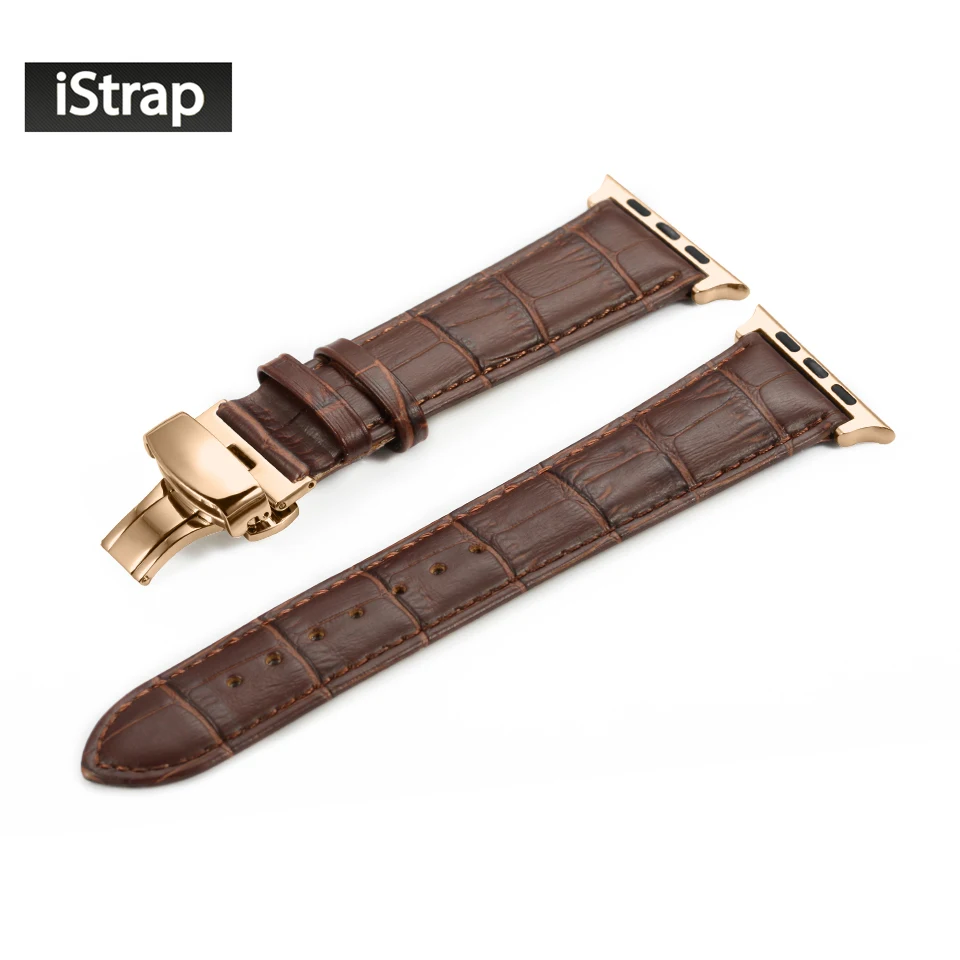 Ремешок iStrap Apple Watch ремешок из натуральной кожи с застежкой нержавеющей стали