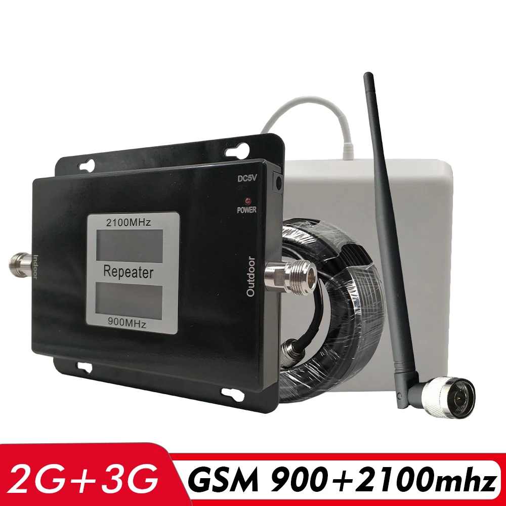 2G 3G двухдиапазонный усилитель сигнала GSM 900 + UMTS WCDMA 2100 МГц повторитель для