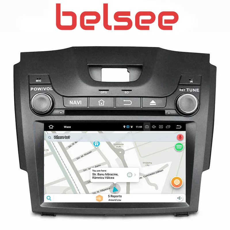 Автомагнитола Belsee для Chevrolet S10 D MAX 2013 2017 8 ядер Android 9 0 GPS Bluetooth Wi Fi DVD