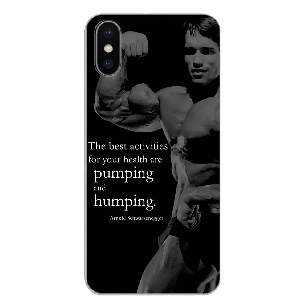 Чехол для Samsung Galaxy Note 8 9 S9 S10 A8 A9 Star Lite Plus A6S A9S Arnold Schwarzenegger Shut Up Train Бодибилдинг мягкий