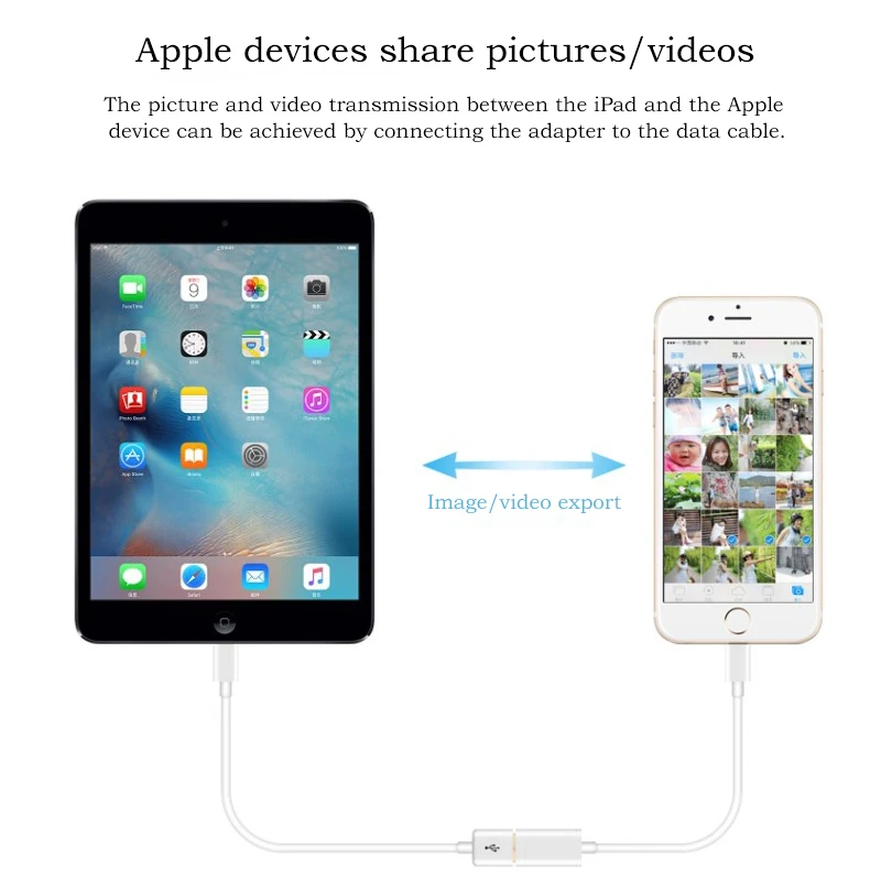 Allvcover USB OTG адаптер для iPhone X 8 Plus синхронизации данных разъем Lightning Usb 3 0 камера Reader