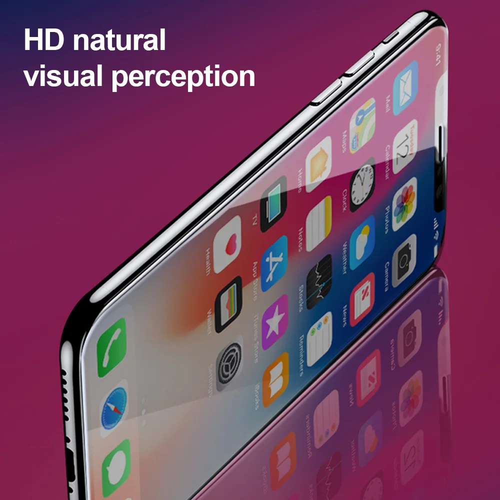 Защитное стекло для iPhone X 10 изогнутое 5D с краями apple iphone 6s 6 7 8 Plus 2 шт.|Защитные