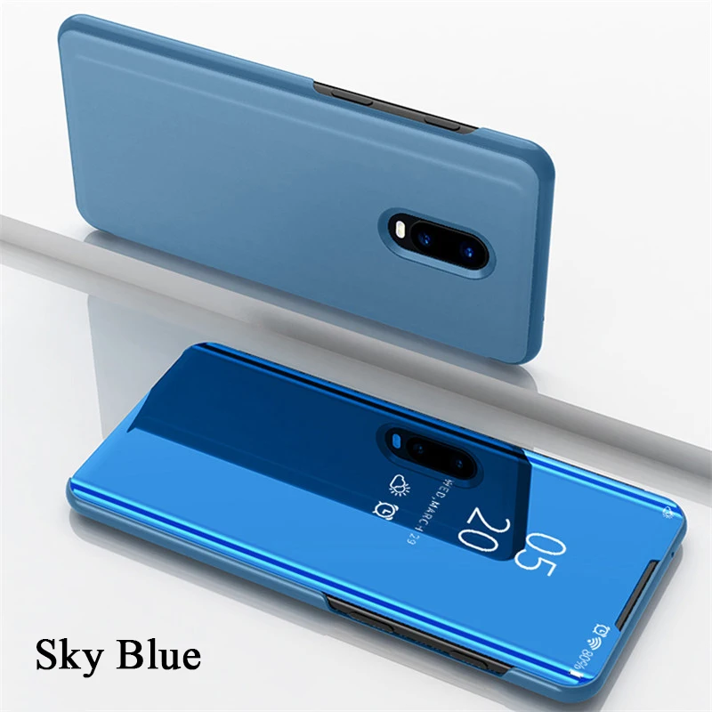 Роскошный зеркальный чехол 1+ 7 Pro с умным окошком для Oneplus 6 6T 7, кожаный чехол 360 с полной защитой для Oneplus7pro Carcasa