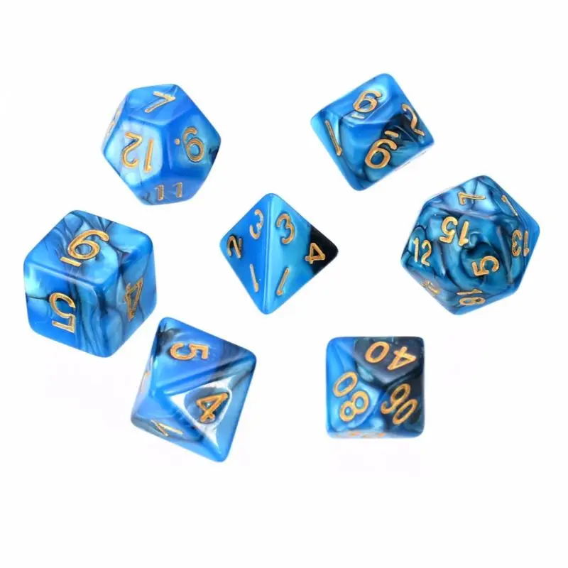 Для TRPG подземелья драконы игральные кости настольные игры 7 шт./компл. инструмент