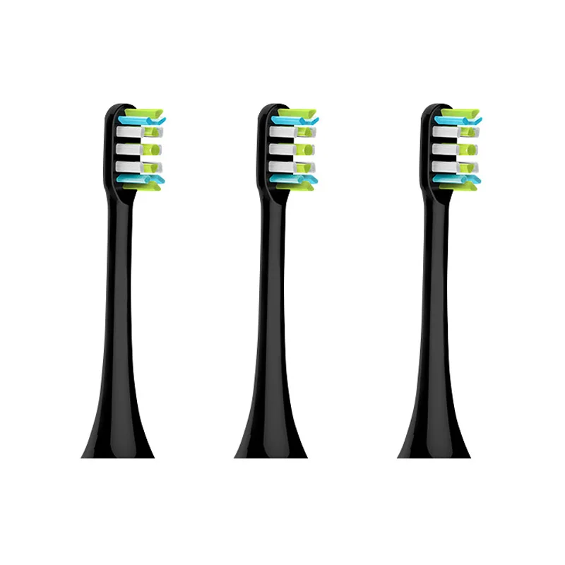 3 pieces black heads 2/3 шт сменные насадки для зубных щеток, независимая гигиеническая упаковка с колпачком, совместимая с SOOCAS X3 SOOCARE, электрическая зубная щетка - Цвет: 3 pieces black heads