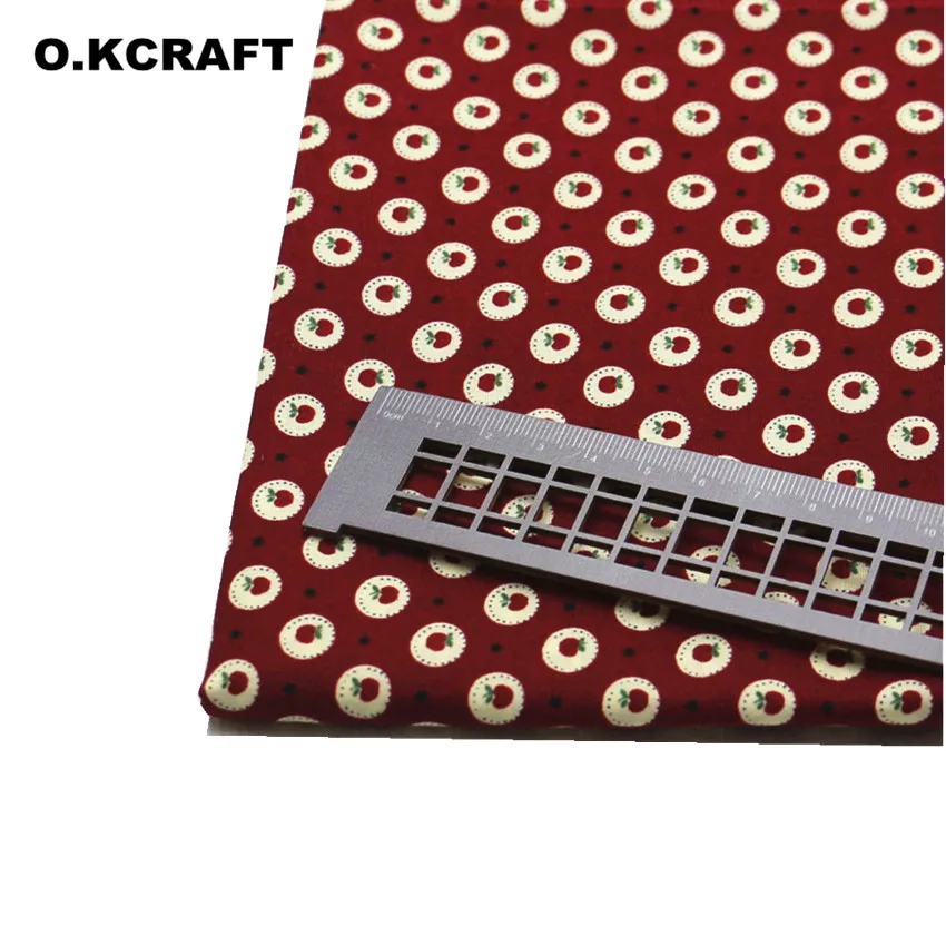 3 шт./лот хлопковая ткань поплин для лоскутного шитья печать в красный горошек