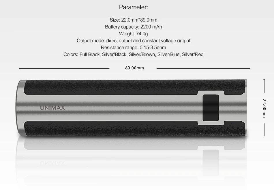 Joyetech Unimax 22 батарея с 2200 мАч встроенный аккумулятор Unimax мод вейп ручка электронная сигарета