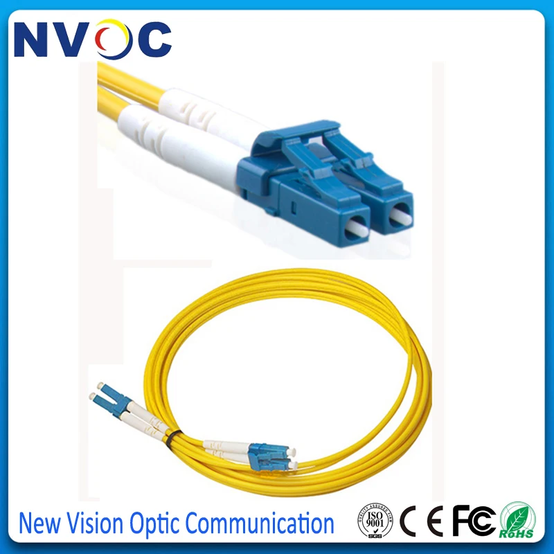 50 шт./лот SM(9/125) G652D дуплекс 2 м 3 0 мм ПВХ оболочка LC/UPC-LC/UPC Волоконно-оптический