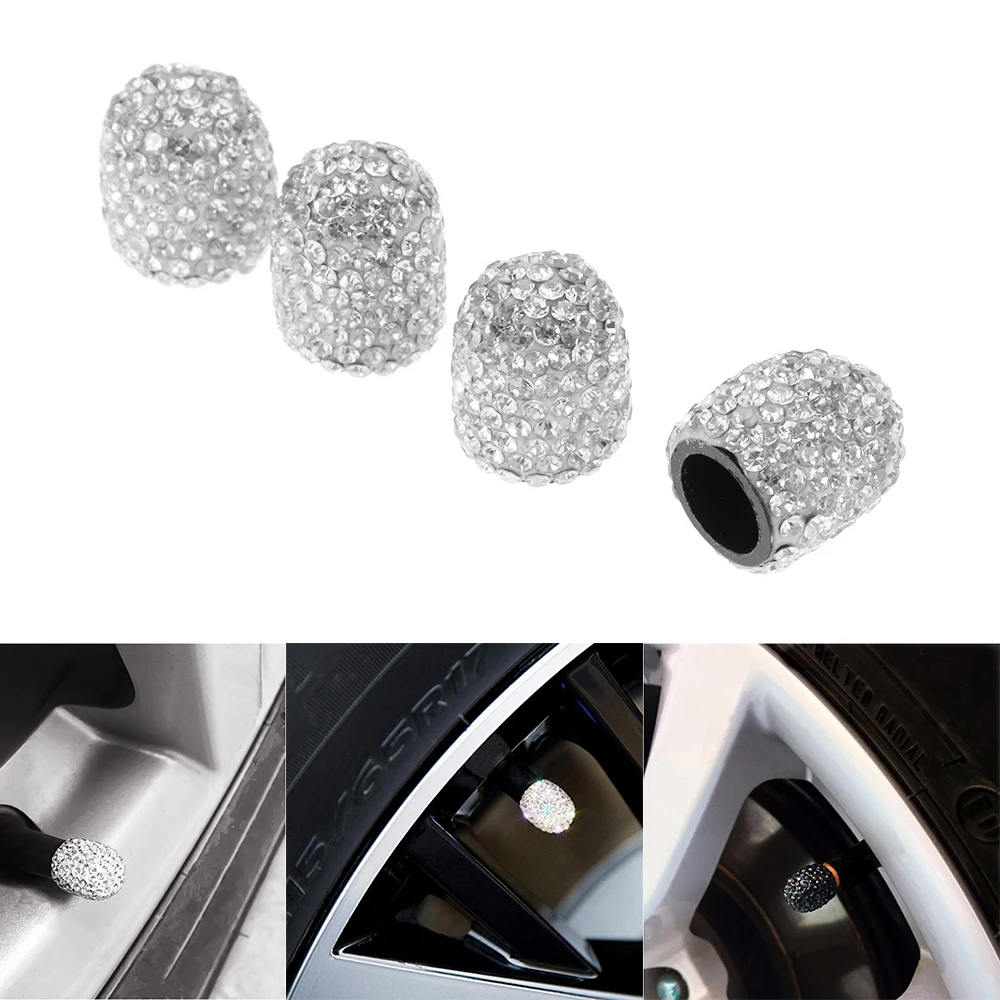 4 шт./компл. подвески для автомобиля Кристальные колпачки клапанов автомобильных