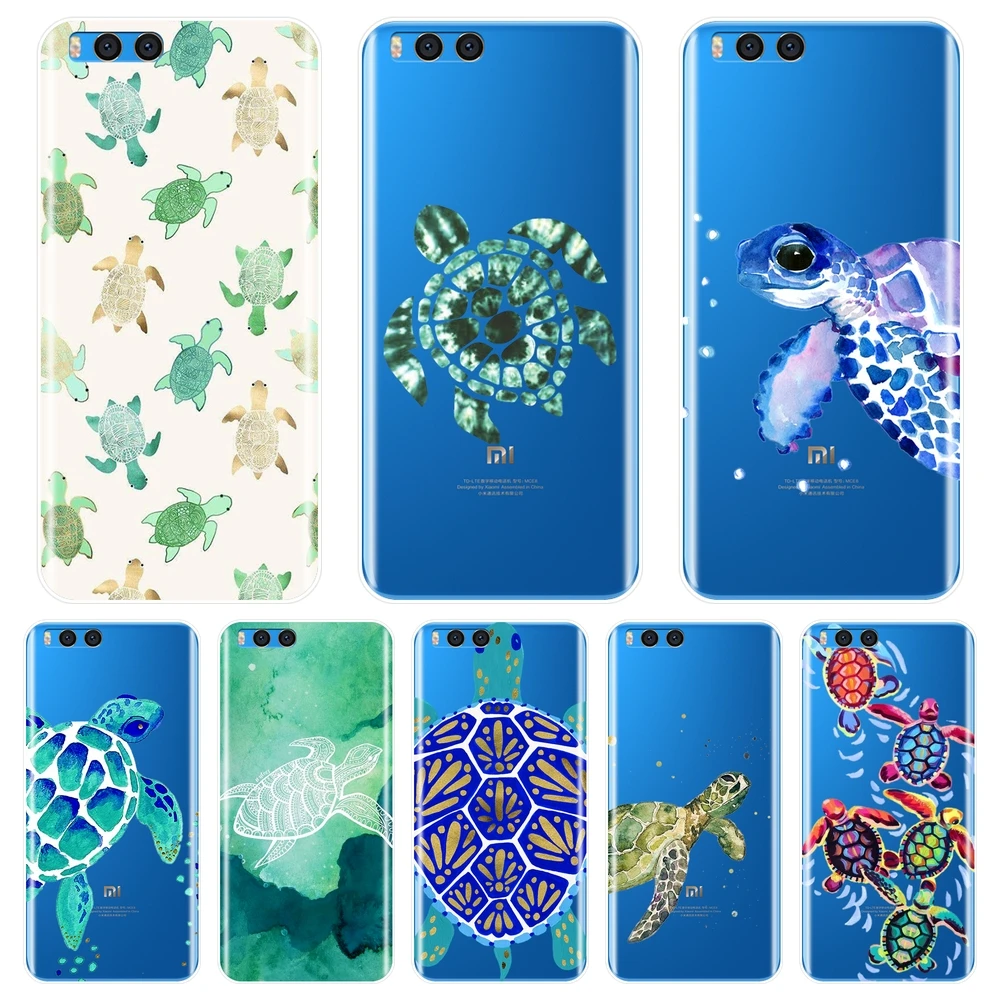 Чехол для телефона Xiaomi Mi Note Mix 1 2 2S 3 зеленый синий Черепаха Животное Мультфильм